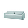 SCHLAFSOFA NEO Hellblau Cord - Schwarz/Hellblau, Kunststoff/Textil (233/75/108cm) - KAWOLA