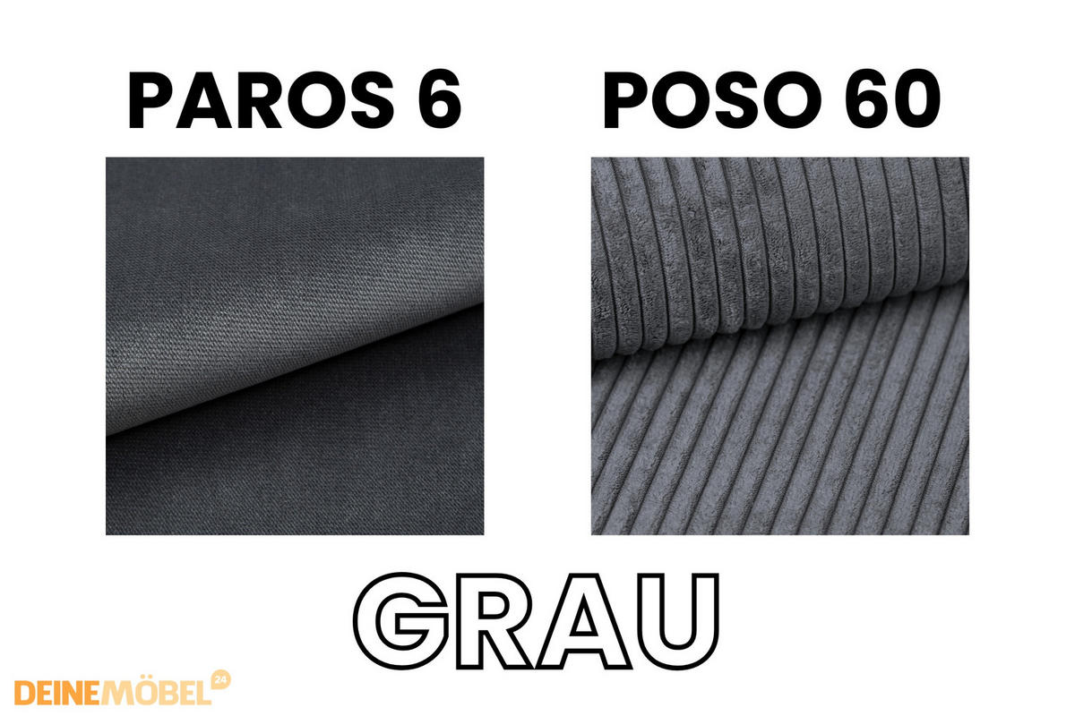 BOXBETT DARO 180/200 in Velour/Cord Dunkelgrau - Dunkelgrau, Holz/Holzwerkstoff (180/200cm) - Deine Möbel 24