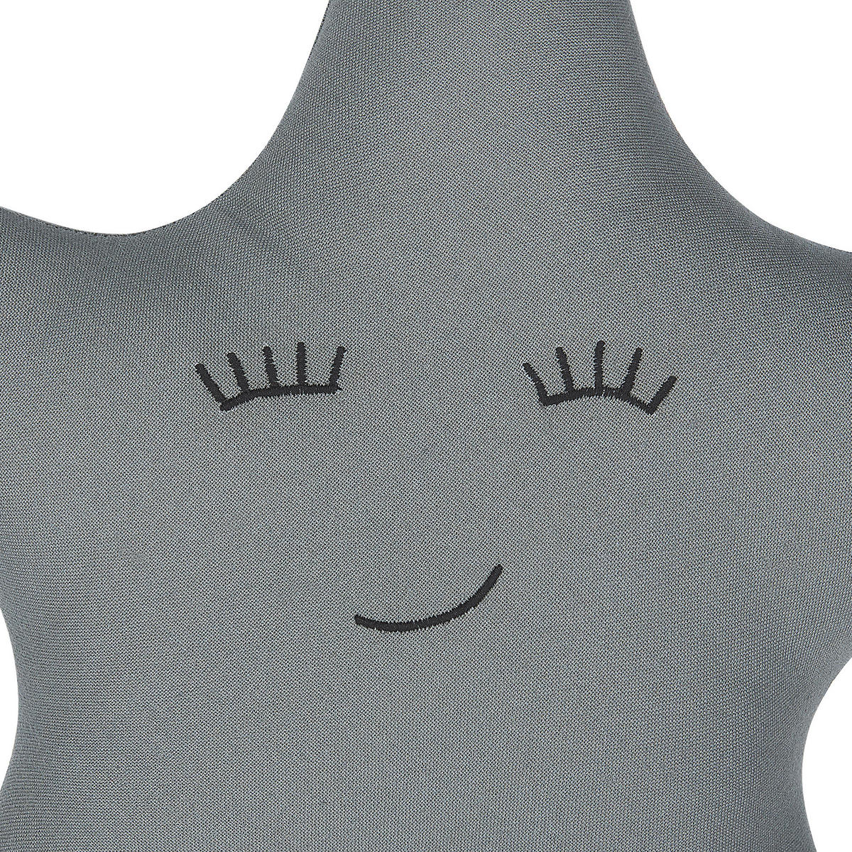 DEKOKISSEN 2er-Set Grau 40/40 cm Bhopal - Grau, Naturmaterialien/Textil (40/40cm) - Beliani
