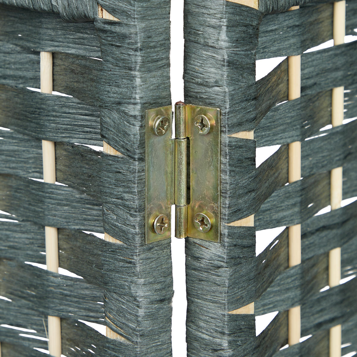 PARAVENT - Grau, Holz/Papier (120/170/2cm) - Relaxdays