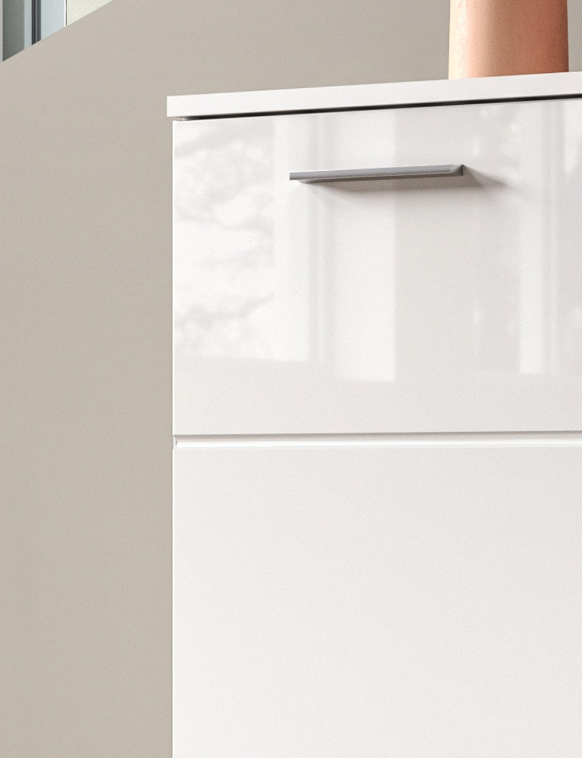 SIDEBOARD weiß Hochglanz 150 cm, Kommode mit 9 Fächern - Weiß Hochglanz/Silberfarben, Holzwerkstoff/Kunststoff (150/83/37cm) - Inn.Furn