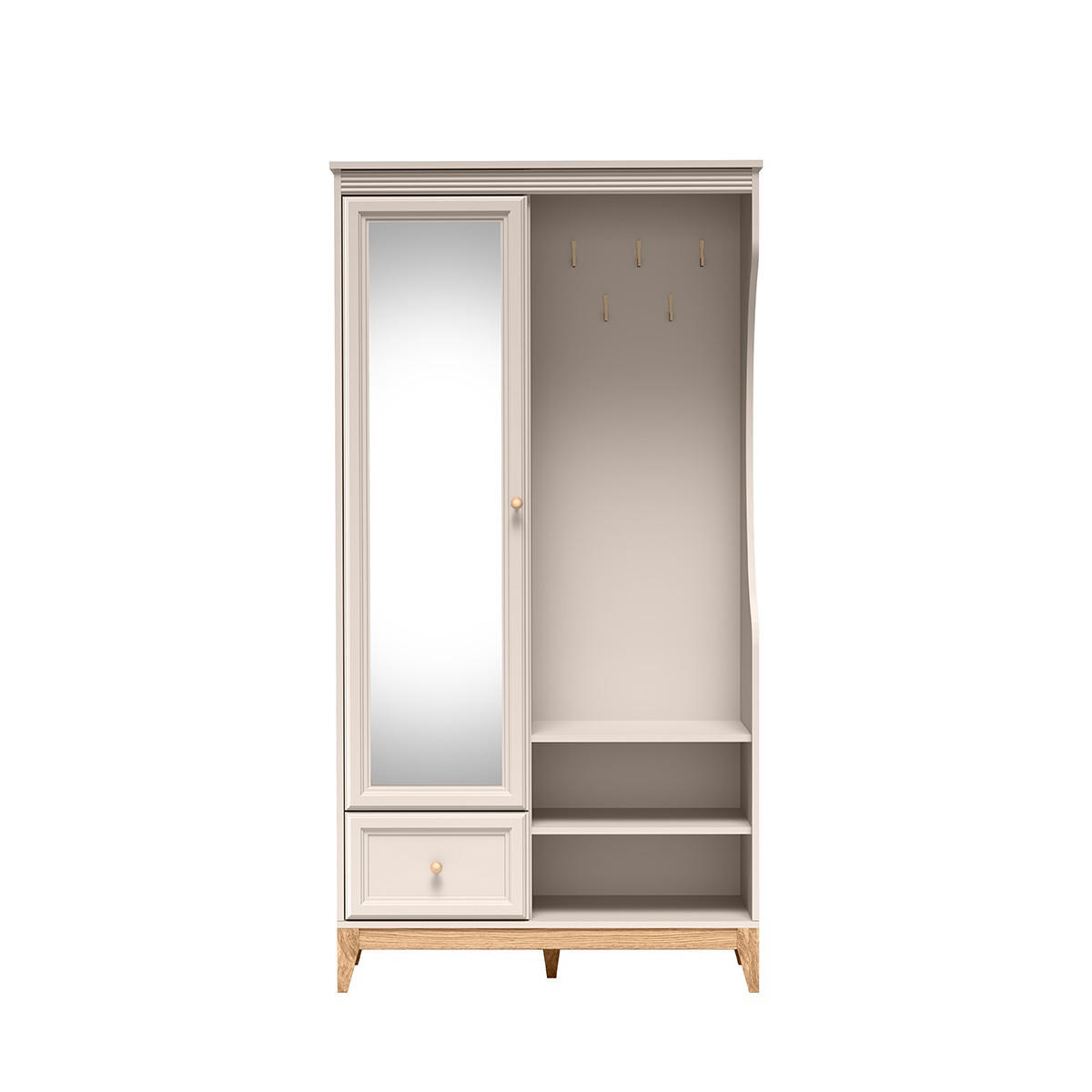 GARDEROBENSCHRANK CUNEO 100/193/41 Modern Garderobenschrank Kaschmir - Kaschmir, Holzwerkstoff (100.1/193/40.6cm) - MASSENO