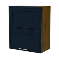 KLAPPHÄNGESCHRANK Salo W8B/60-AV Eiche Artisan / Indigo Matt 60 / 32,5 / 72cm - Eiche Artisan/Dunkelblau, Holz/Holzwerkstoff (60/72/32.5cm) - Feldmann-Wohnen