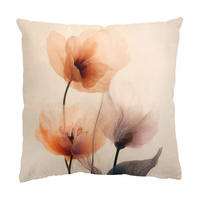 KISSENBEZUG Pergamentblumen I 40/40 cm - Eichefarben, Textil (40/40cm) - Bilderwelten