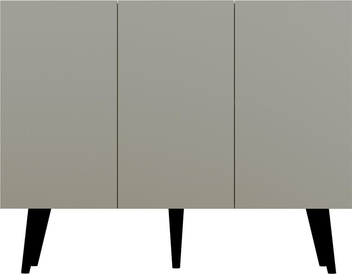 SIDEBOARD Ivy 120/95/40 in Grau - Schwarz/Grau, Holz/Holzwerkstoff (120/95.5/39.9cm) - WFL GROUP