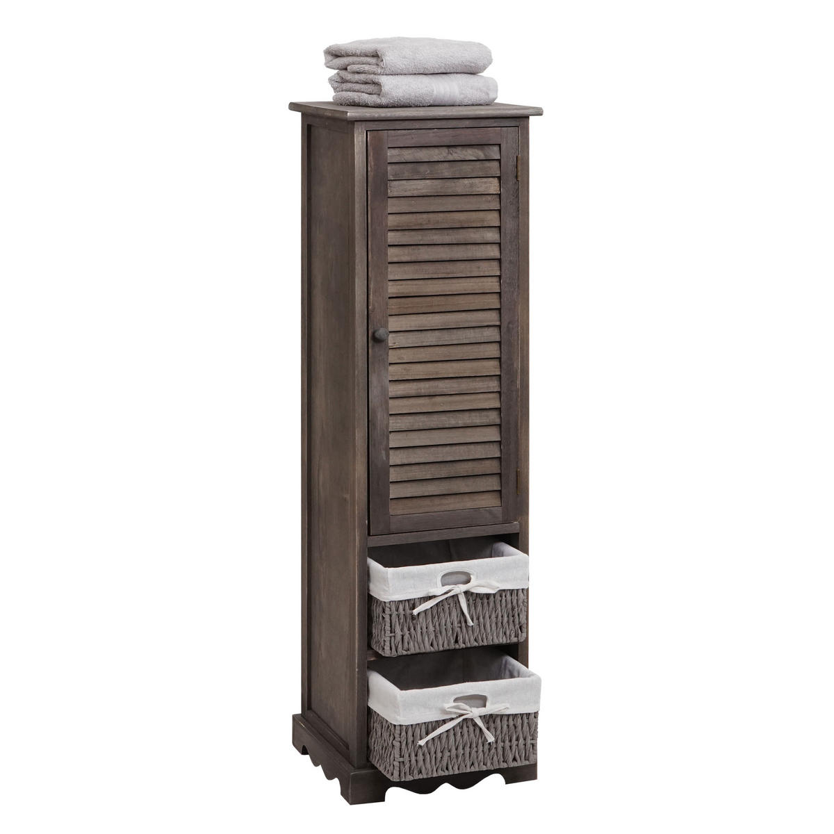 BADEZIMMERKOMMODE Braun, Grau - Braun/Grau, Holz (27/120/29cm) - MCW