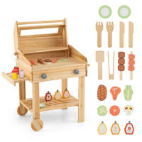 KINDERKÜCHE Outdoor Natur - Naturfarben, Holz (53/36/63cm) - COSTWAY