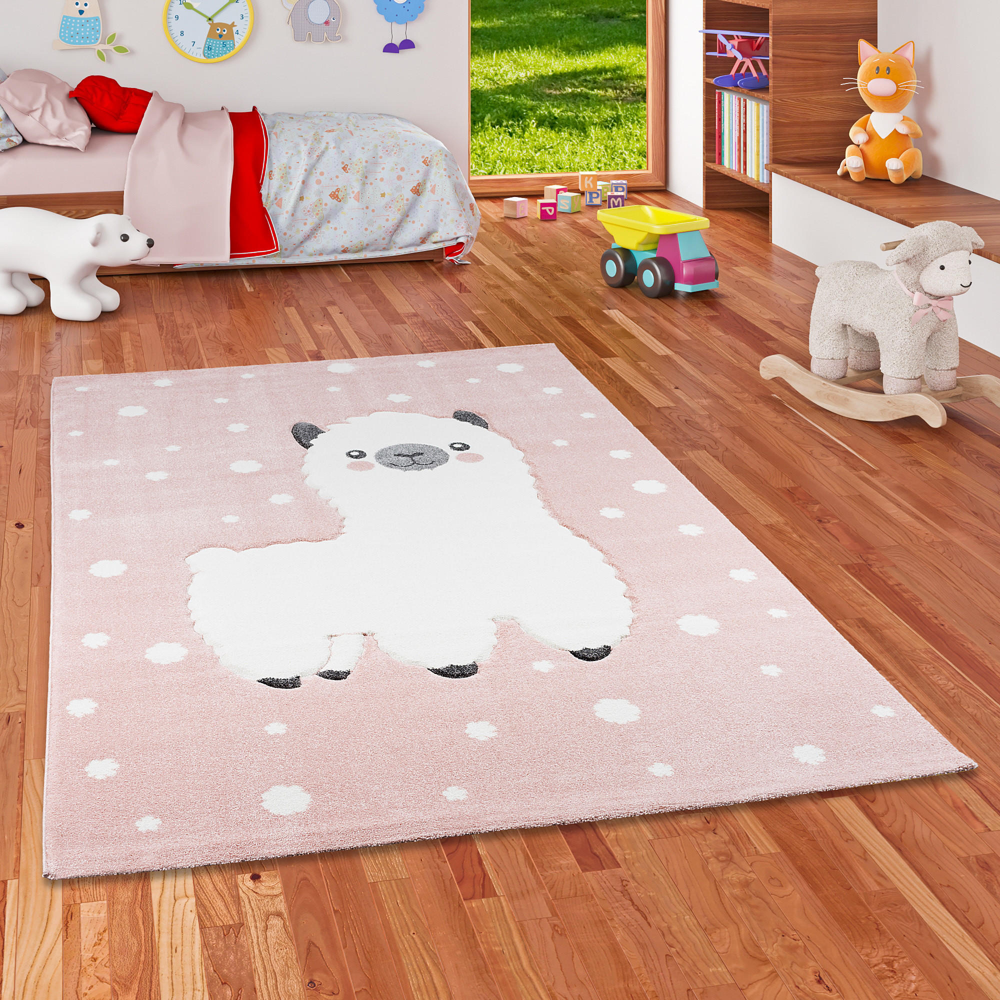 KINDER TEPPICH MAUI KIDS ALPAKA - Rosa, Textil (80/150cm) - Pergamon
