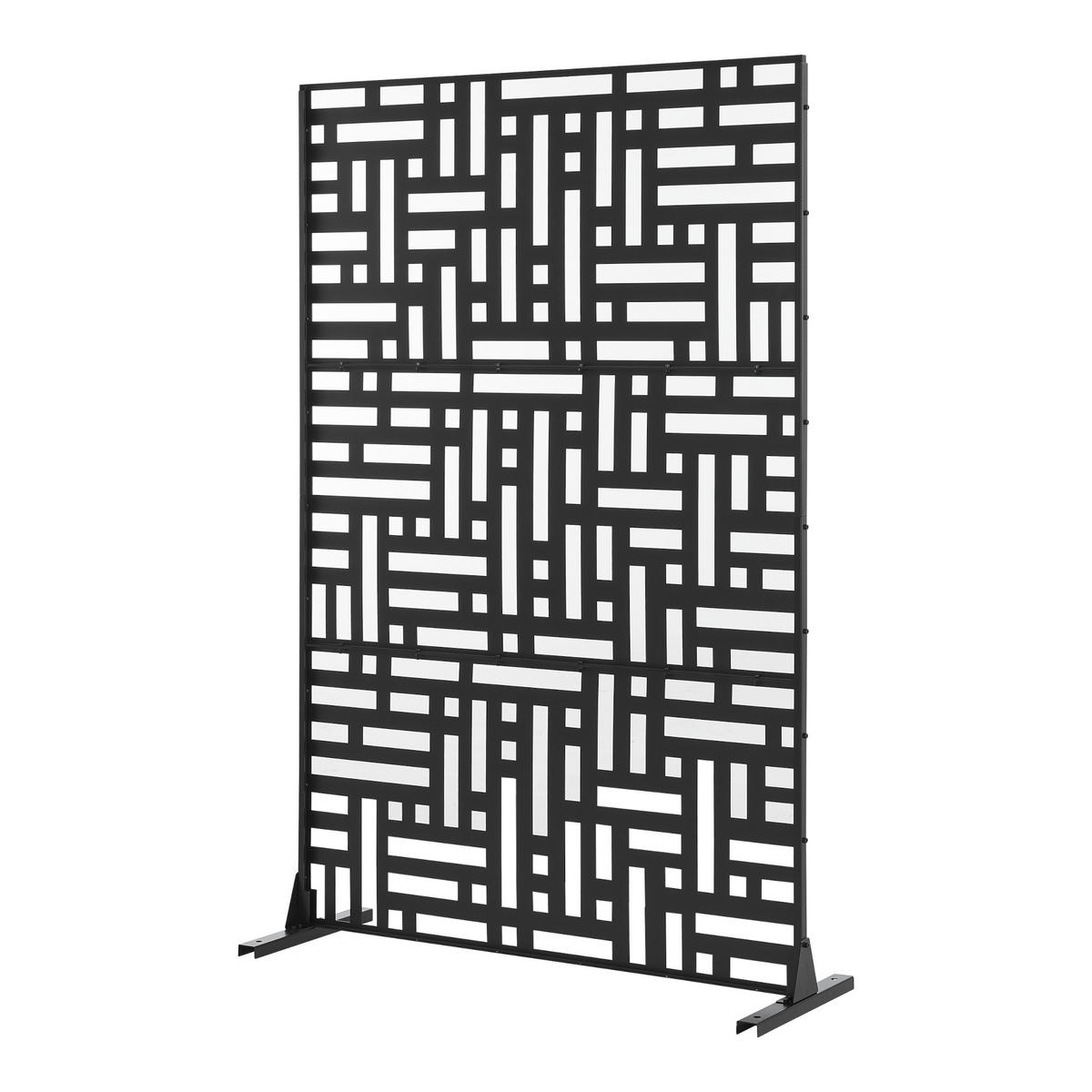 TRENNWAND Bernalda - Schwarz, Metall (120/180cm) - casa.pro