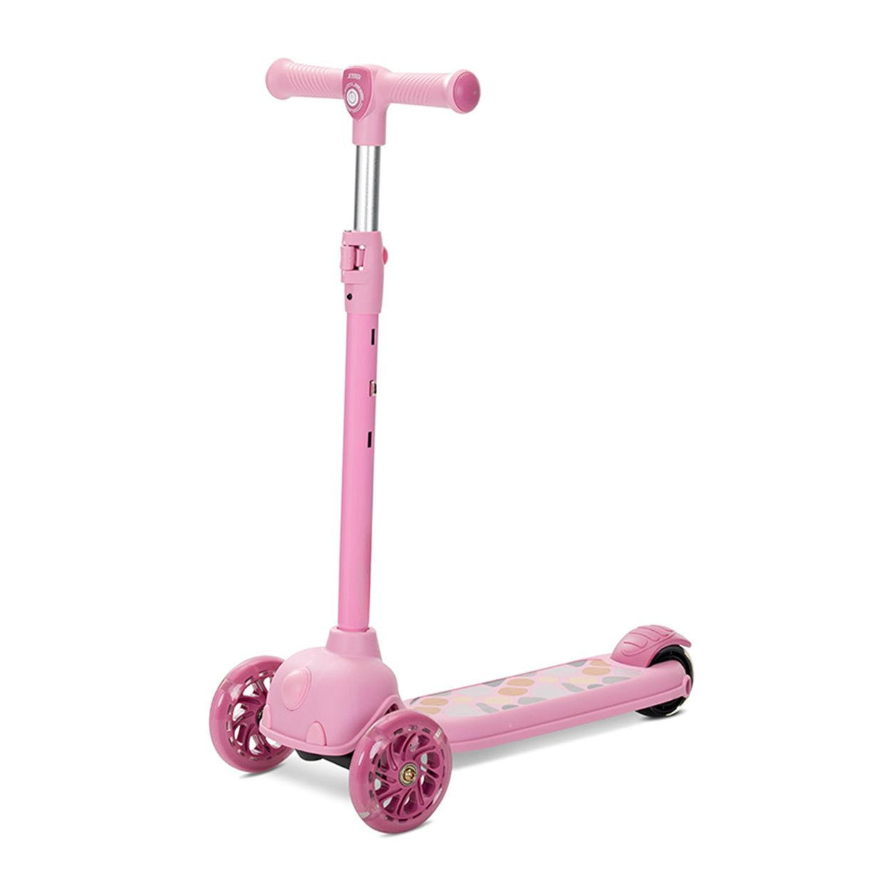 KINDERROLLER Jetster PU-Rollen rosa ABEC-9 Lenker abnehmbar höhenverstellbar - Rosa, Kunststoff (54/27/77cm) - Lorelli