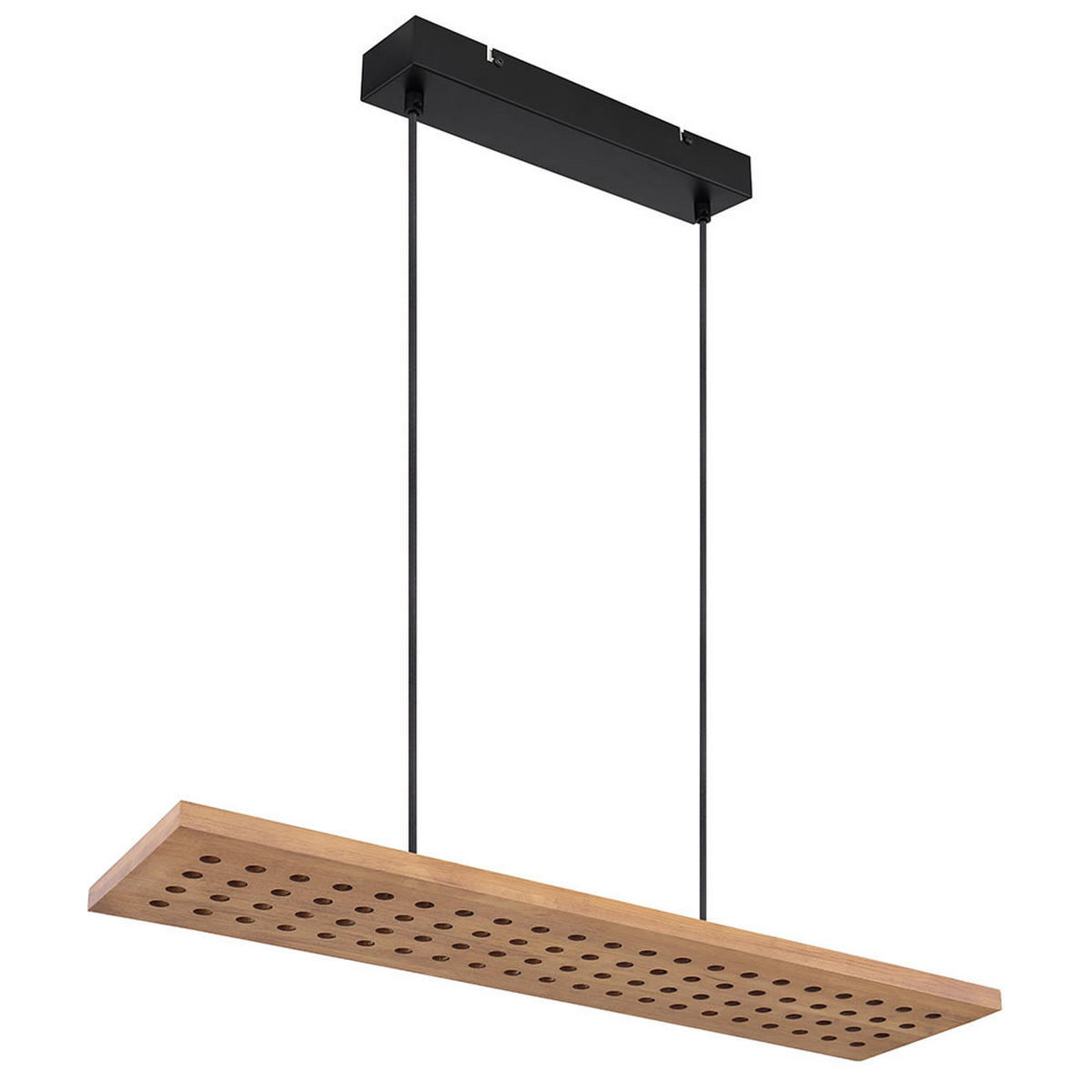 LED HÄNGELEUCHTE Metall Holzoptik Braun - Braun, Holz (80/20/120cm) - Globo Lighting