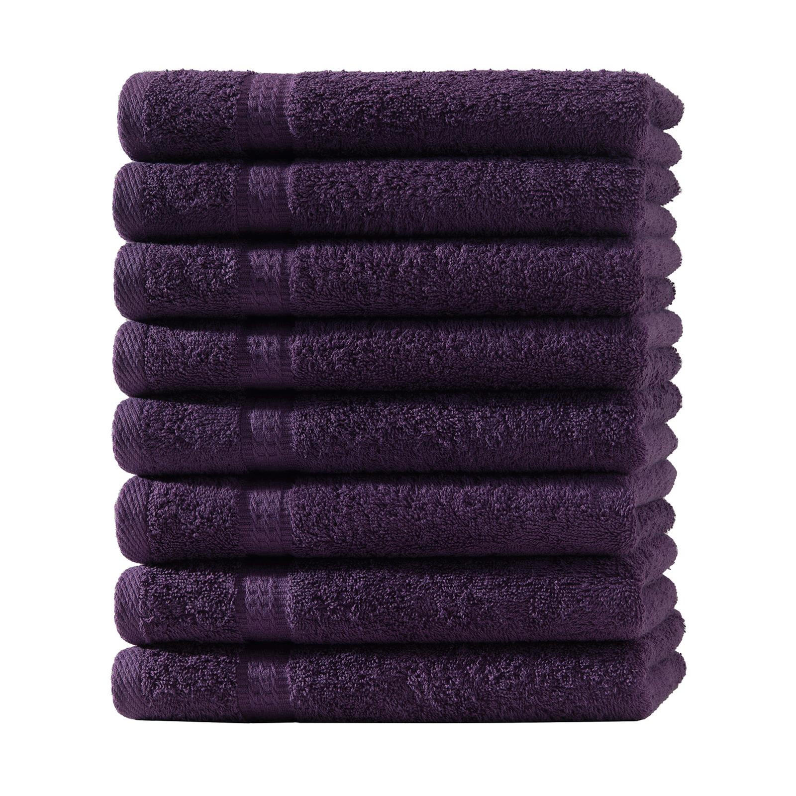GÄSTEHANDTUCH 30x50 cm Frottier Gästetuch im 8er Set aus 100% Baumwolle, Lila 500g/m2 - Lila, Textil (35/50cm) - Carpe Sonno
