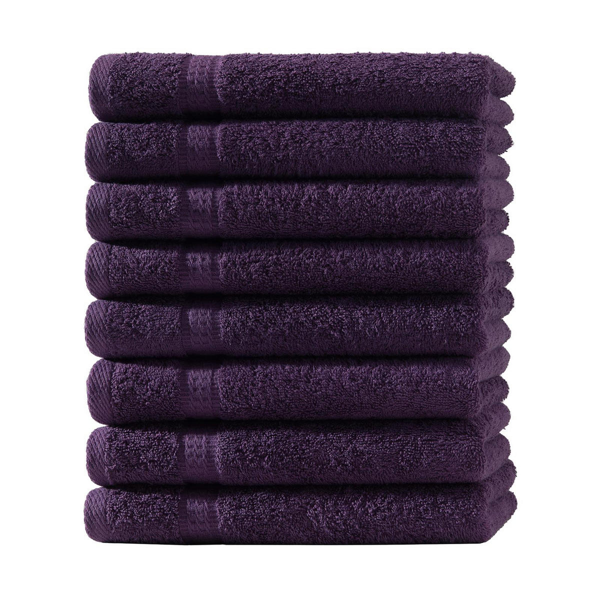 GÄSTEHANDTUCH 30x50 cm Frottier Gästetuch im 8er Set aus 100% Baumwolle, Lila 500g/m2 - Lila, Textil (35/50cm) - Carpe Sonno