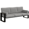 LOUNGESOFA 3-Sitzer Verdino mit Metallrahmen 215 cm anthrazit - Anthrazit, Metall (215/90/87cm) - Beautysofa