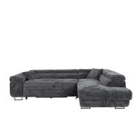ECKSOFA SERENA L Rechts mit Stauraum, Grau - Grau, Textil (205/275cm) - KS Home Concept