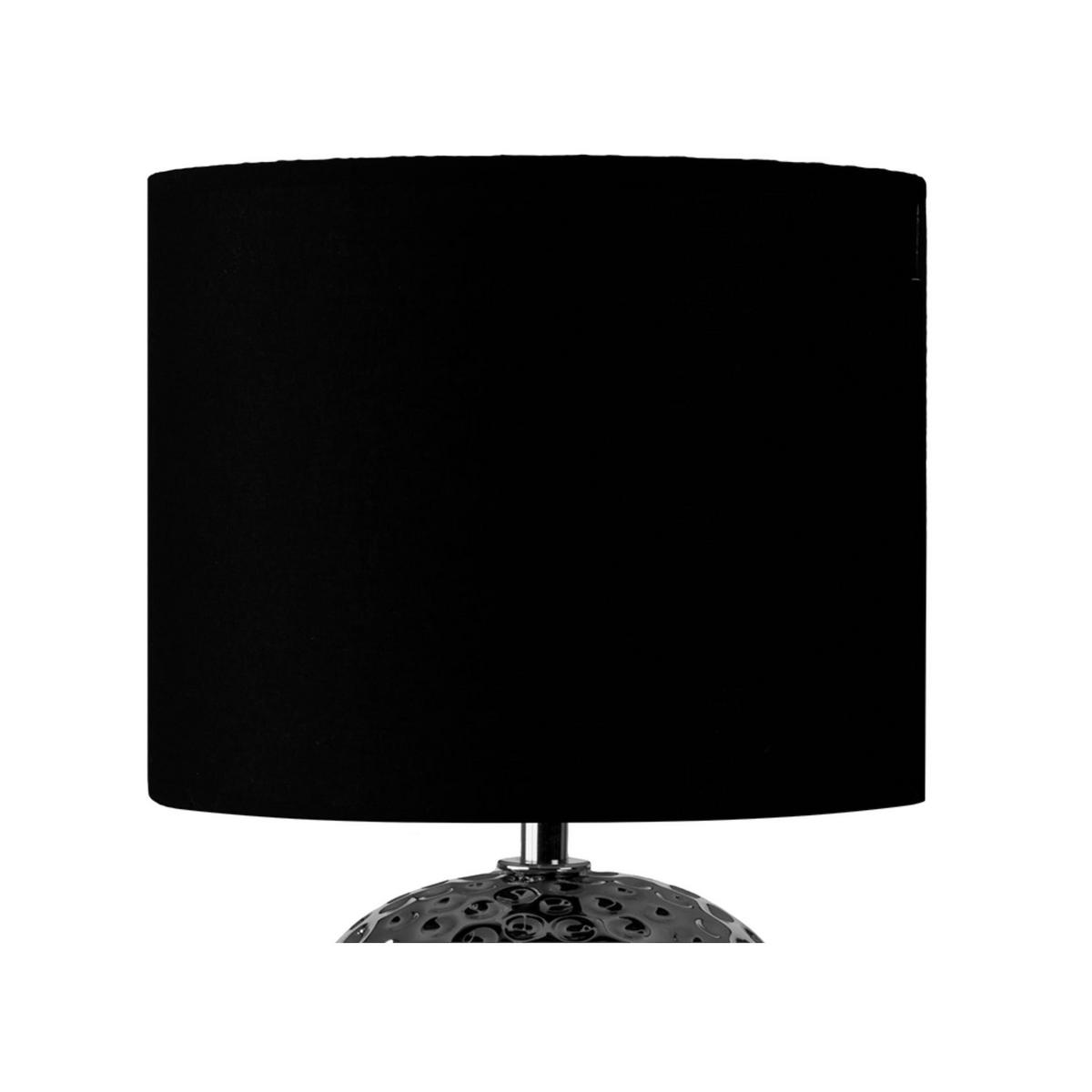 TISCHLAMPE FRAGI, Silber/Schwarz - Silberfarben/Schwarz, Keramik/Textil (21/21/30cm) - KONSIMO®