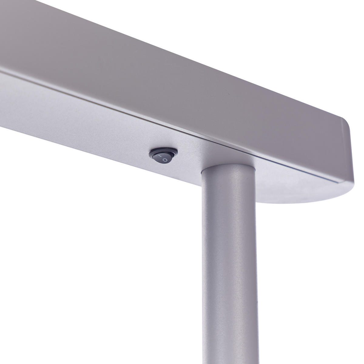 STEHLAMPE Perseus 7/95/186 cm - Silberfarben, Metall (7/95/186cm) - Beliani
