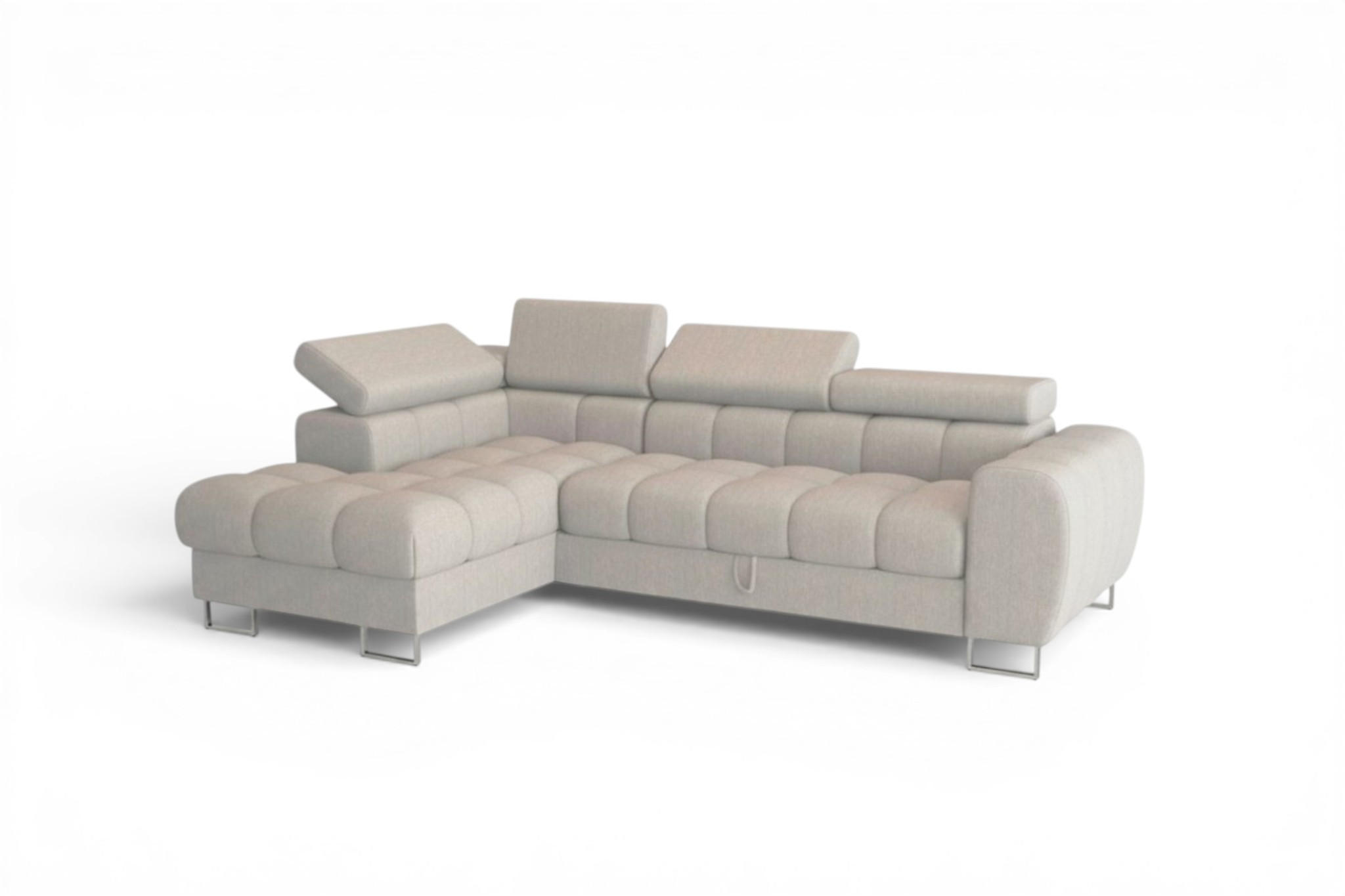 ECKSOFA Bastien Mit Schlaffunktion - Hellgrau, Holzwerkstoff/Textil (170/260cm) - Fun Möbel