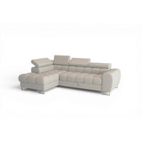 ECKSOFA Bastien Mit Schlaffunktion - Hellgrau, Holzwerkstoff/Textil (170/260cm) - Fun Möbel