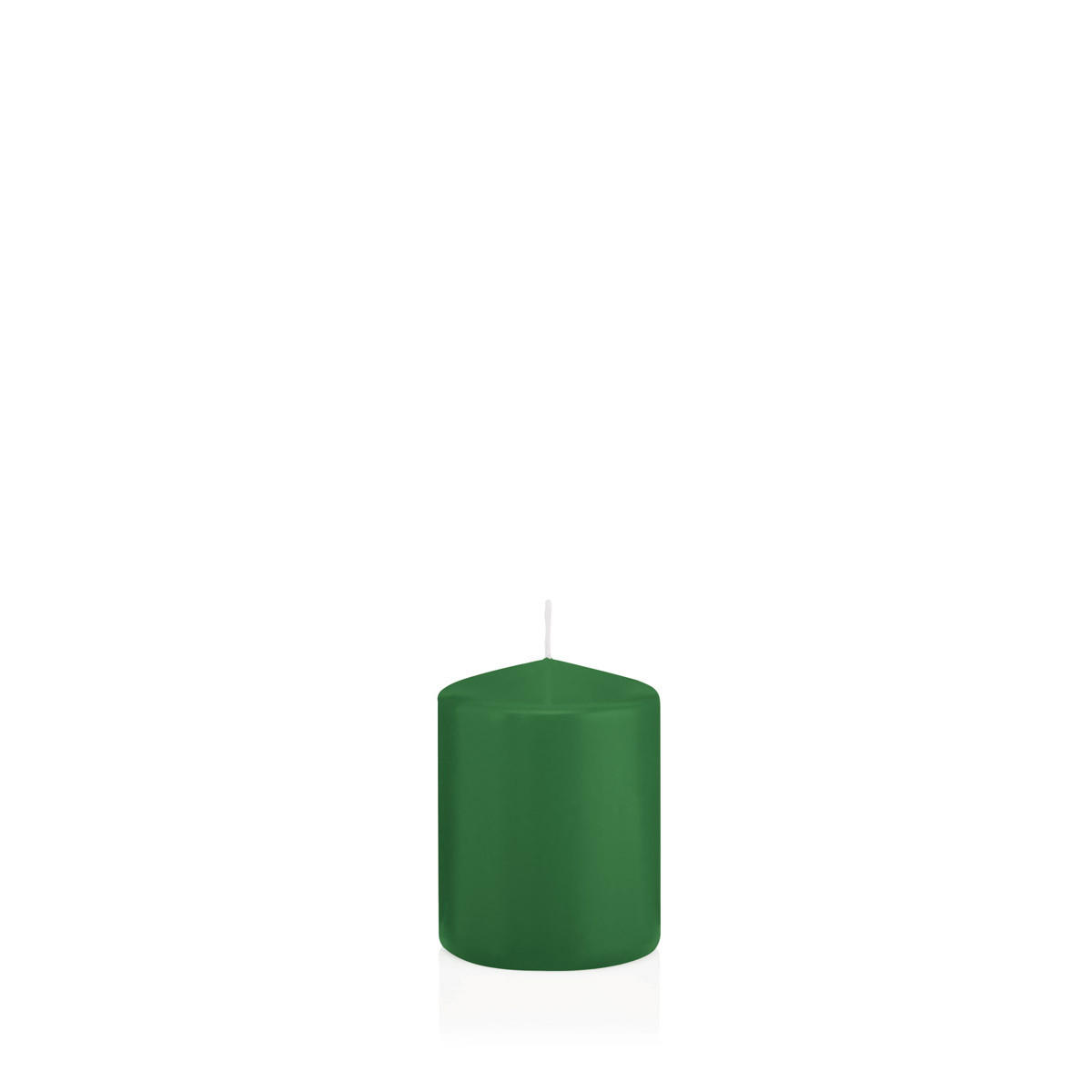 STUMPENKERZEN Dunkelgrün Ø 58 x 80 mm, 16 Stück - Dunkelgrün, Paraffin (6/8cm) - Wiedemann Kerzen