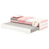 TANDEMBETT LORENA 90X190 CM - Weiß/Rosa, Holz (99/48/195cm) - IDIMEX