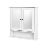 SPIEGELSCHRANK BADEZIMMERSCHRANK - Weiß, Holzwerkstoff (58/13/56cm) - Hansiro