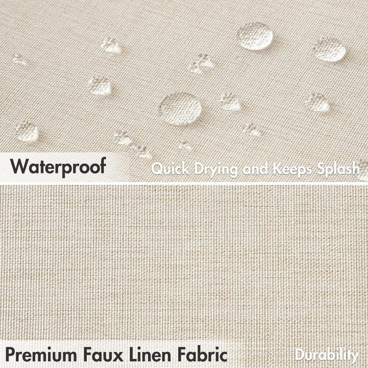 DUSCHVORHANG, beige, 200 x 180 cm, Leinenmaterial - Beige, Textil (180/200cm) - Weltevree