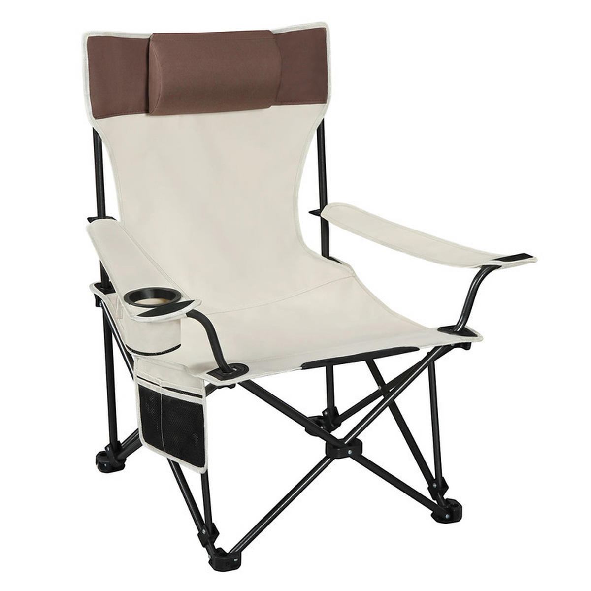 GARTEN-RELAXLIEGE Tragbar 101 × 83 × 70cm, Beige - Beige, Textil (83/70/101cm)