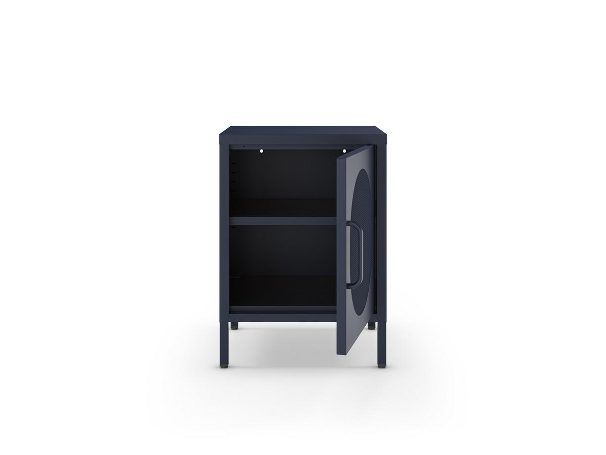 NACHTTISCH Diora Blau 40/35/60 cm - Blau, Metall (35/60/40cm) - Drawer