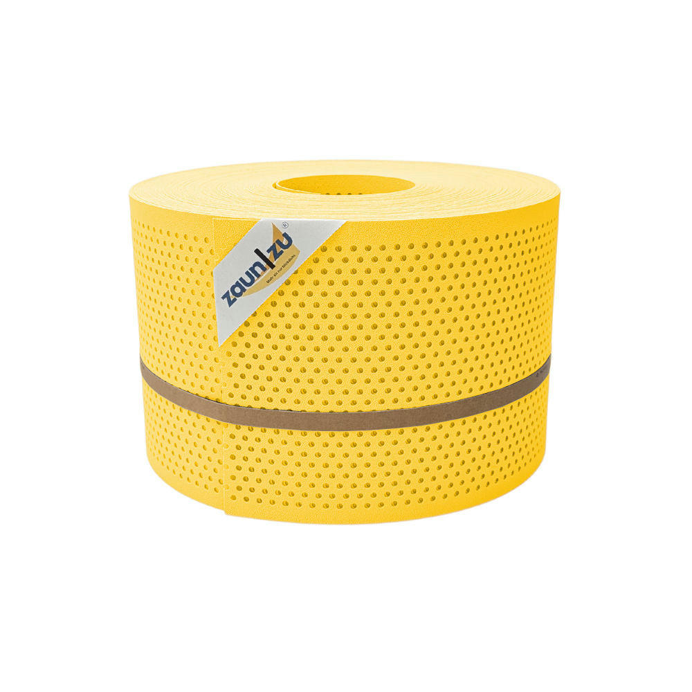 SICHTSCHUTZSTREIFEN PP Premium Gelocht 20 Prozent Streifen Gelb 50m - Gelb, Kunststoff (5000/19cm) - ZAUN|ZU