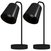 TISCHLAMPE Stahl Schwarz - Schwarz, Metall (28/15/41cm) - HOMCOM