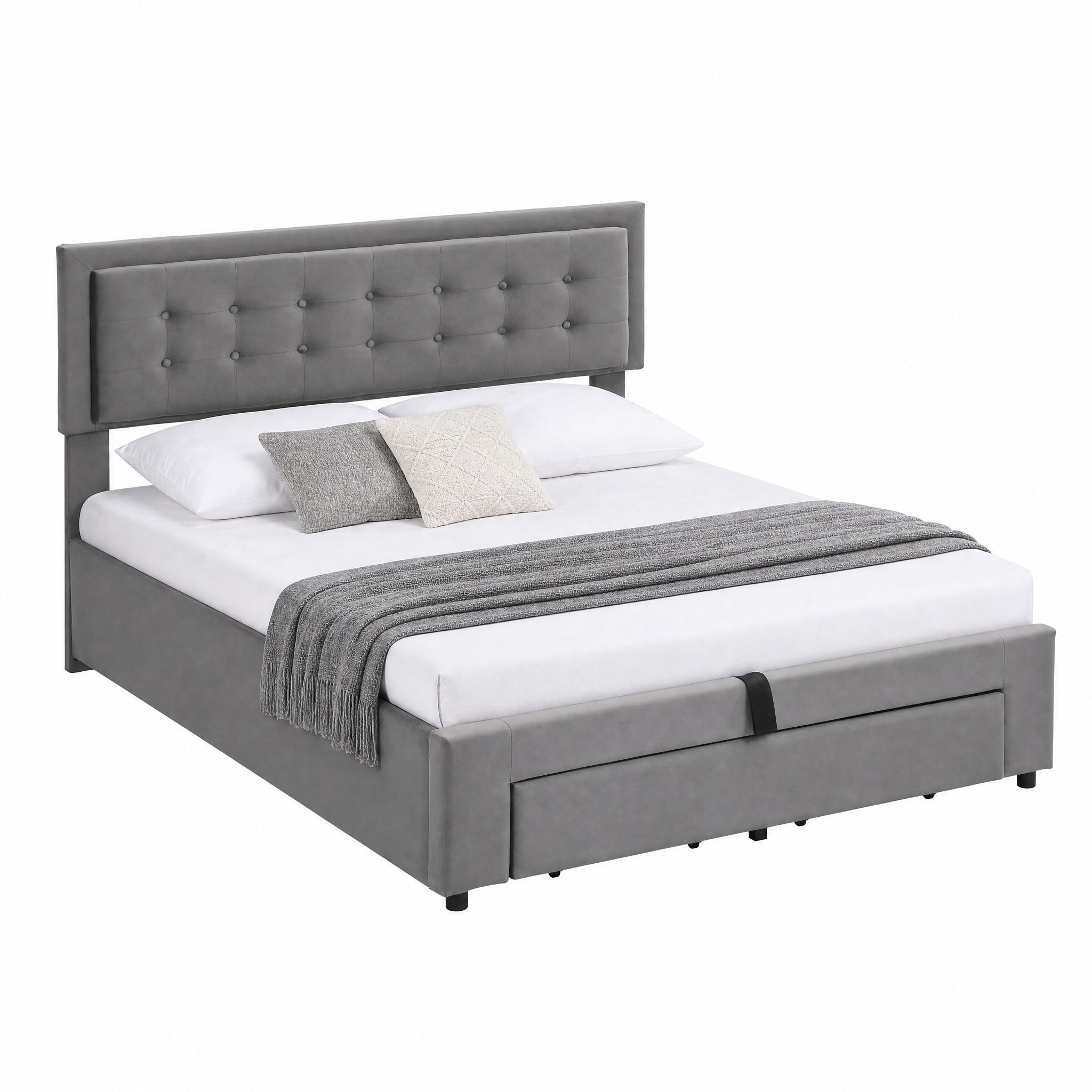 Meubliv Bett Grau 140x190 cm