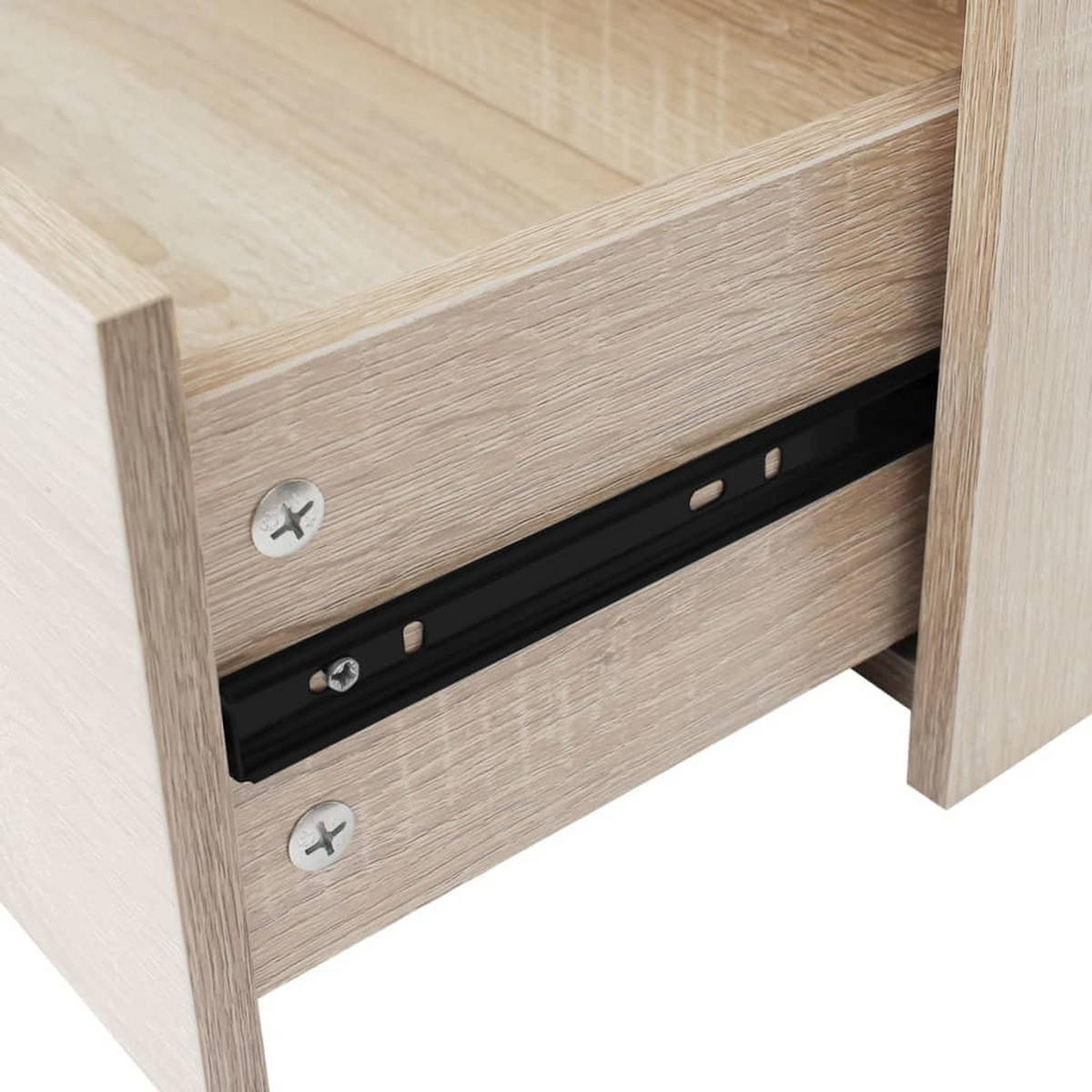 KOMMODE mit 4 Schubladen 60/30,5/71 cm aus Holzwerkstoff Eichenbraun - Eichefarben/Silberfarben, Holz (60/71/35.5cm) - vidaXL