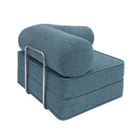 PREMIUM Lounge Sessel aus strukturiertem Stoff Türkis - Türkis, Textil (100/70/100cm) - SURB