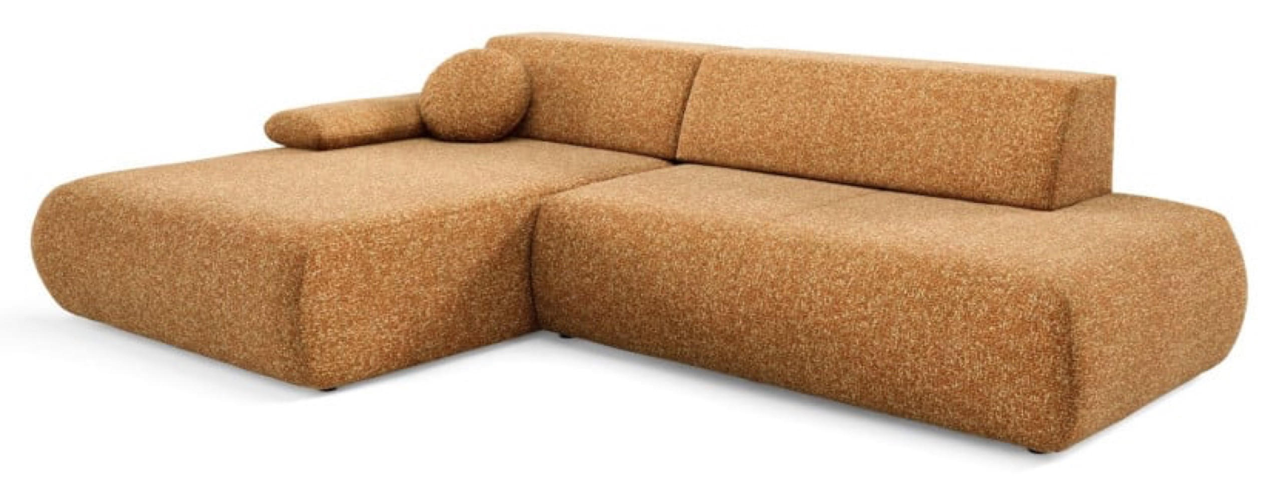 ECKSOFA Orange PENTI Ausziehbar Mit Bettkasten Links - Orange, Textil (286/173.5cm) - Sepro Meble