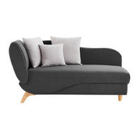 RECAMIERE mit Schlaffunktion - 1 Person - Stoff - Anthrazitgrau - - Anthrazit, Textil (160/81/80cm) - Vente-Unique
