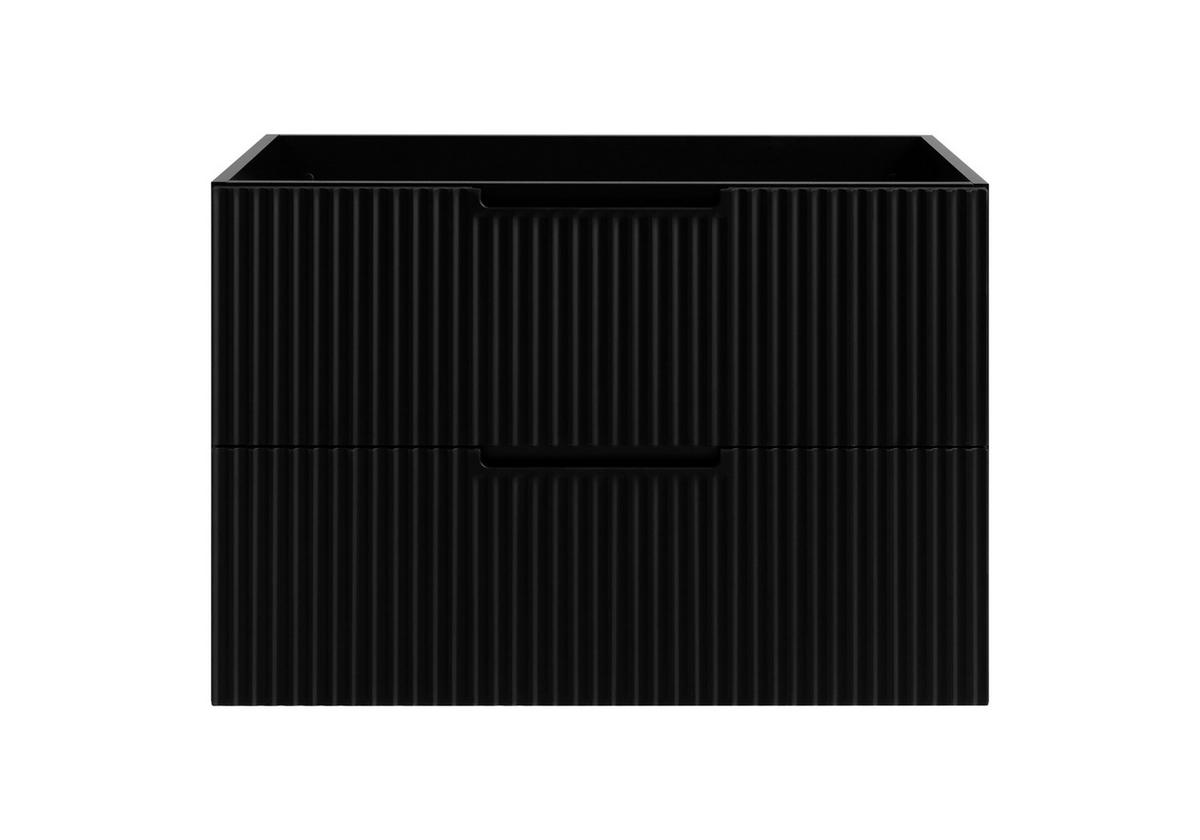 BADEZIMMERSCHRANK : schwarz, 80 x 57 x 46 cm - Schwarz, Holzwerkstoff (80/57/46cm) - 3XE LIVING