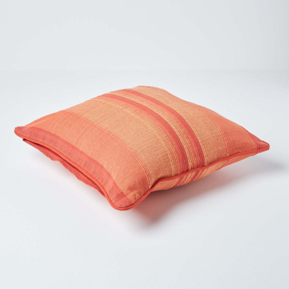 KISSENHÜLLE Morocco Stripe 60/60 cm, 100% Baumwolle - Terra cotta, Textil (60/60cm) - Homescapes