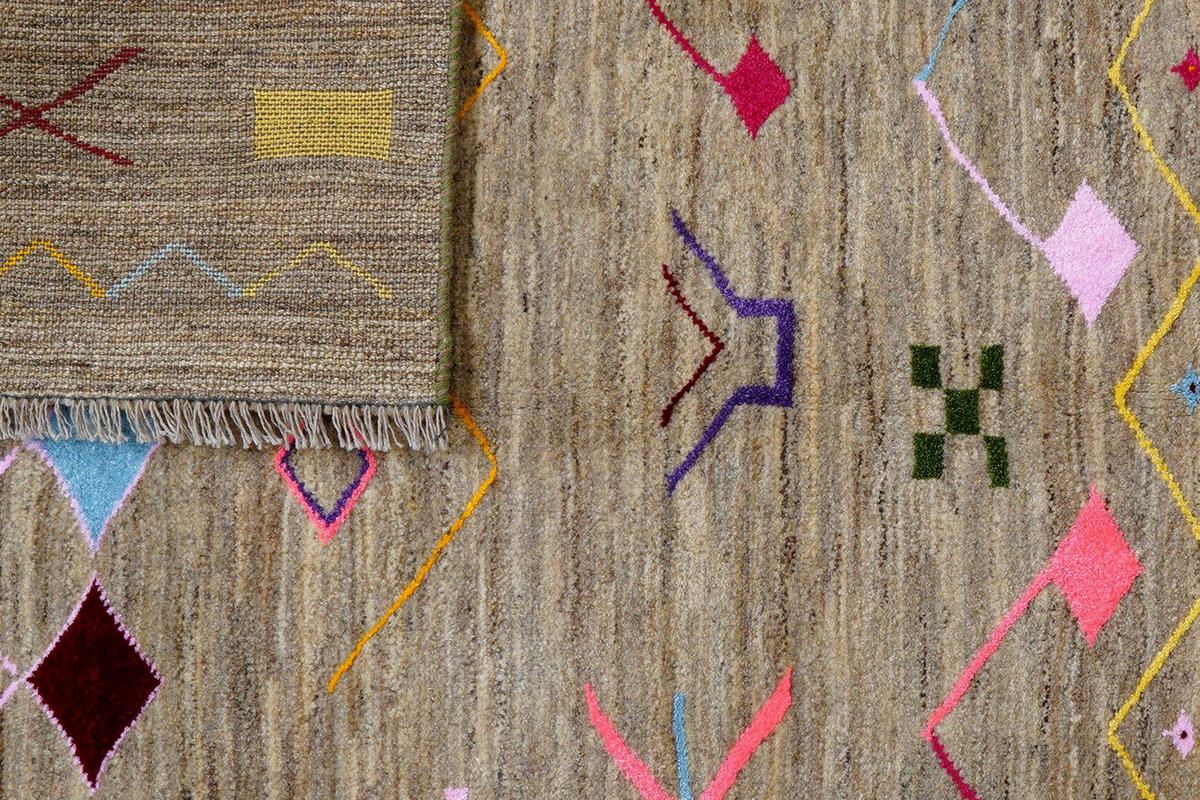 GABBEH-TEPPICH handgeknüpft Basi Grau 198/150 cm Schurwolle - Grau, Textil (150/198cm) - Looma