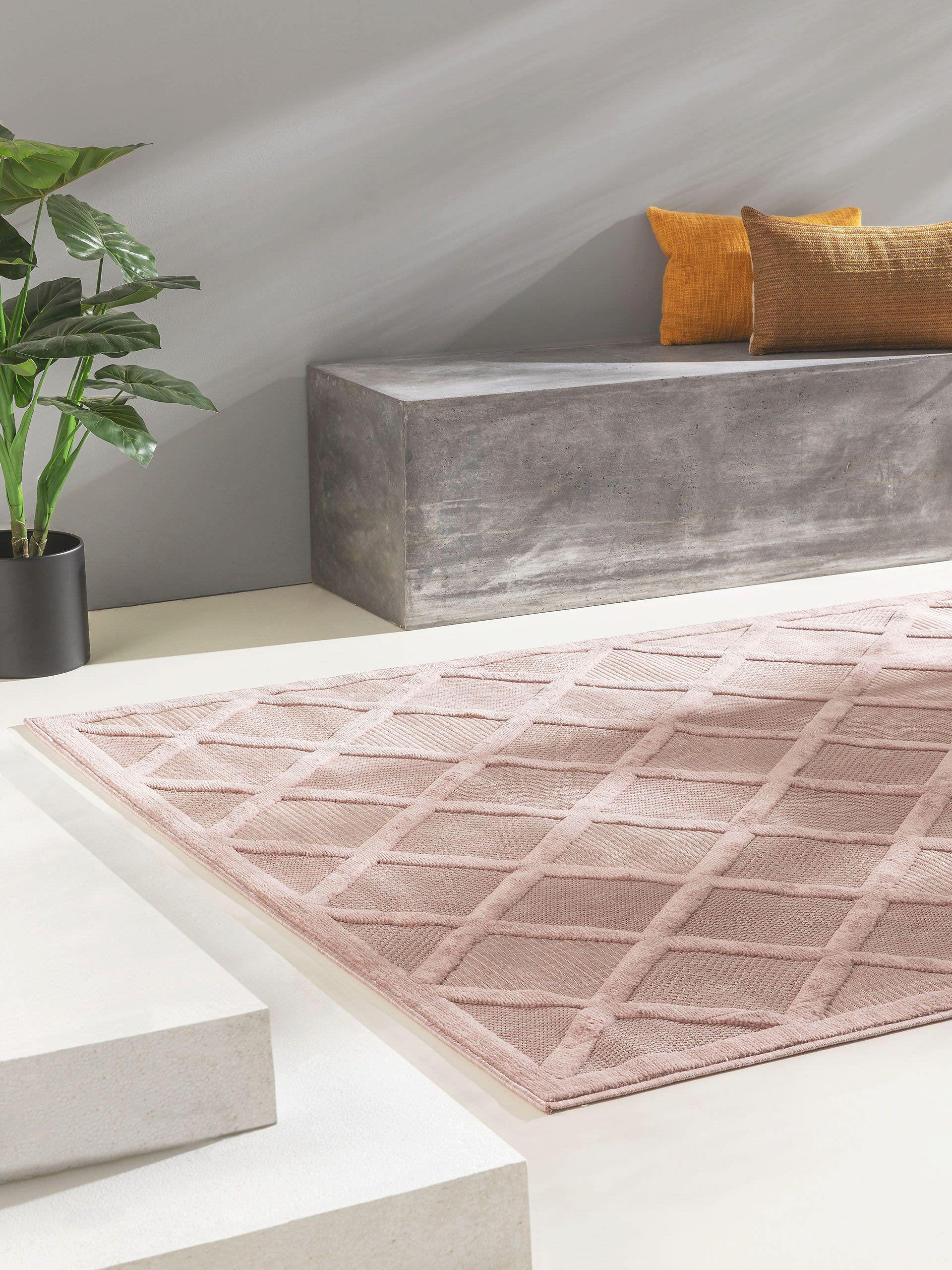 OUTDOORTEPPICH Bonte Rosa 80x150 cm - Rosa, Textil (80/150cm) - benuta Nest