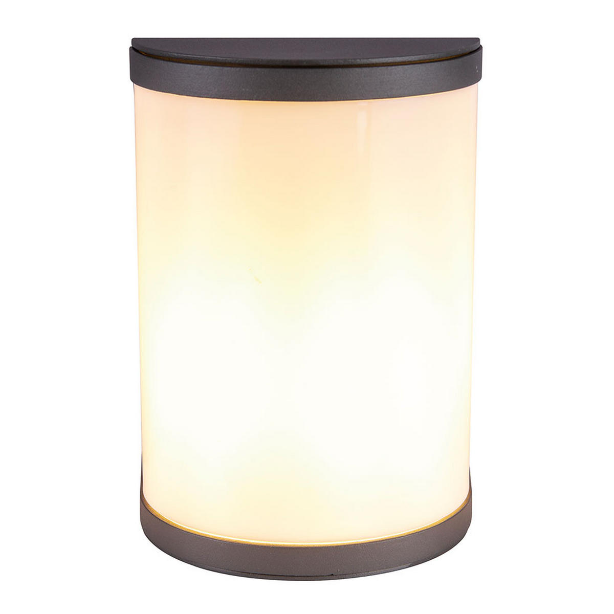 AUSSEN-WANDLEUCHTE Aluminium Anthrazit Opal 2er Set - Anthrazit, Metall (14/20/14.7cm) - Globo Lighting