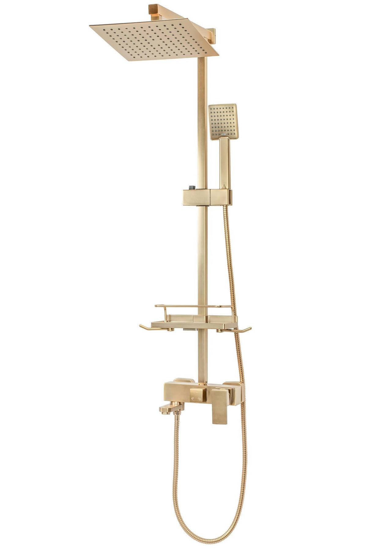 DUSCHGARNITUR Rea Jack Brushed Gold - Goldfarben, Metall (21.5/102/45cm) - REA