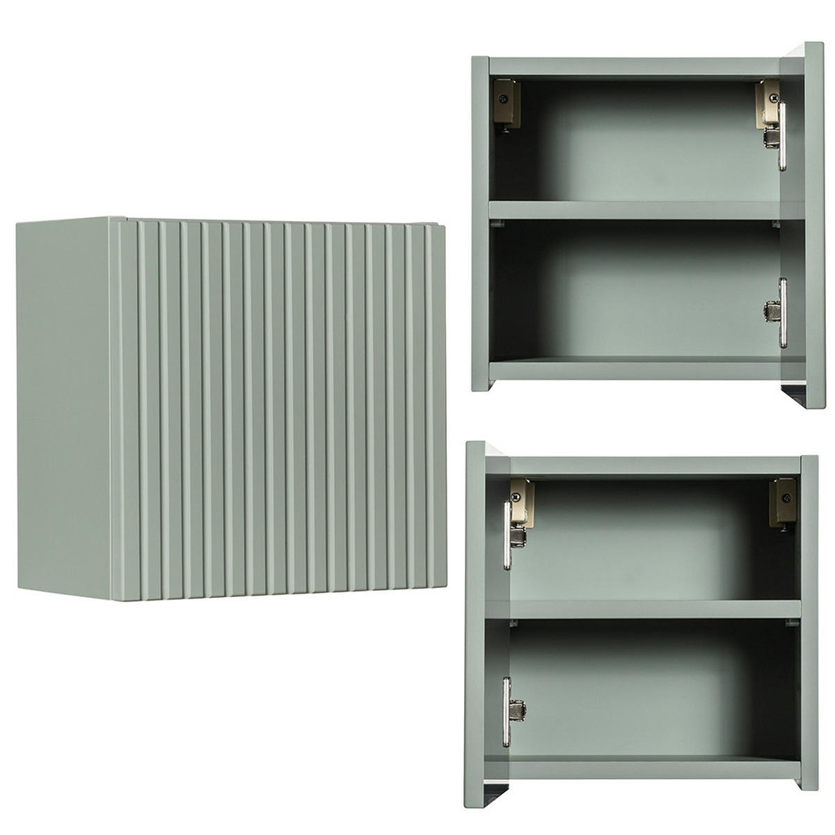 BADMÖBEL-SET 8-TLG. Newport-56 - Grün, Holzwerkstoff (260/200/40cm) - Lomado