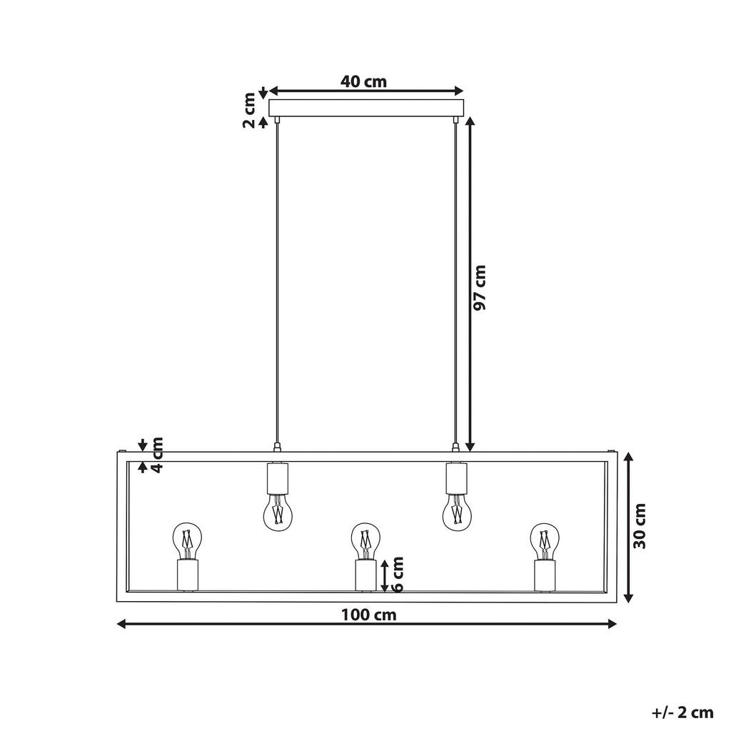 Thumbnail - Beliani Hängeleuchte, Messing, Metall, 100x127x4 cm, Lampen & Leuchten, Innenbeleuchtung, Hängelampen, Pendelleuchten