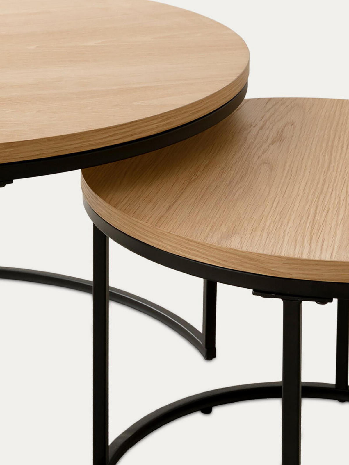 COUCHTISCH Velletri Natürlich - Schwarz 80 cm x 45 cm - Braun, Holz (80/80/45cm) - Kenay Home