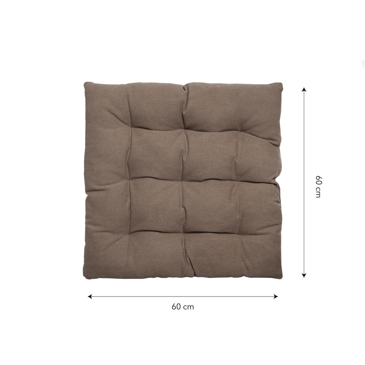 BODENKISSEN aus Baumwolle, braun, 60/60 cm CALMA - Braun, Textil (60/60/5cm) - RNT By Really Nice Things