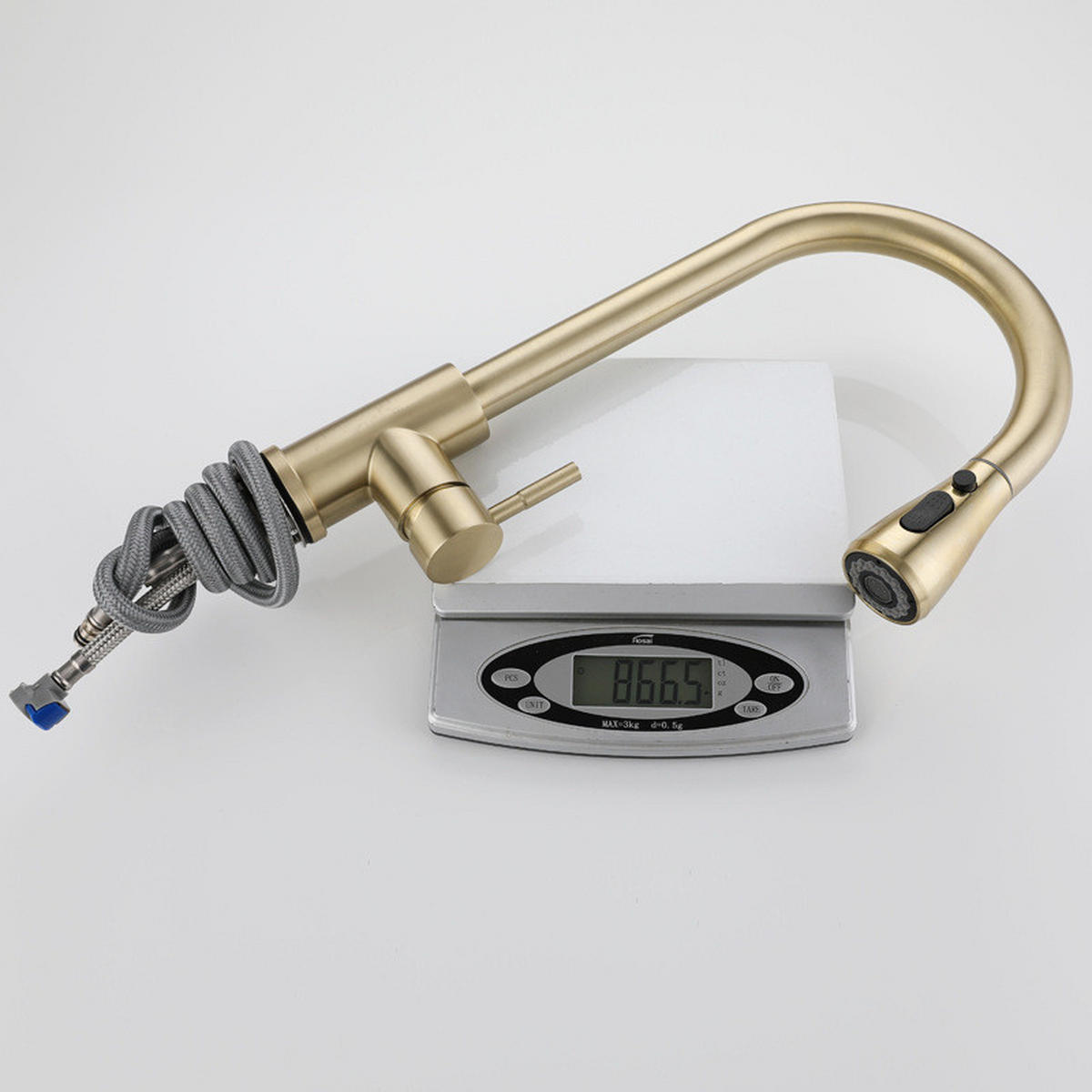 BADEZIMMERARMATUR, 38,5 cm hoch, gold - Goldfarben, Metall (51/6/24cm) - Vallsero