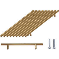 MÖBELGRIFF Gold 10er-Set 160 mm Edelstahl T-Griff - Multicolor, Metall (1.5/3/16cm)