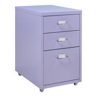 ROLLCONTAINER Kökar - Lila, Metall (28/48/41cm) - [en.casa]