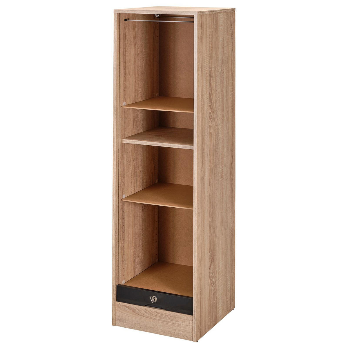 ROLLCONTAINER 44/42/141 cm - Schwarz, Holzwerkstoff (42/141/44cm) - Simmob